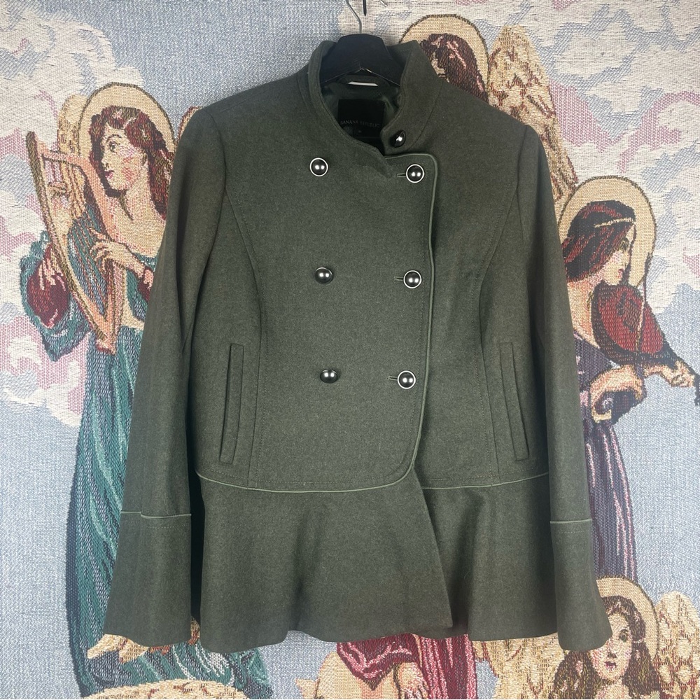 Lot of 3 Banana Republic Wool Blend Double Breasted Women’s Coats